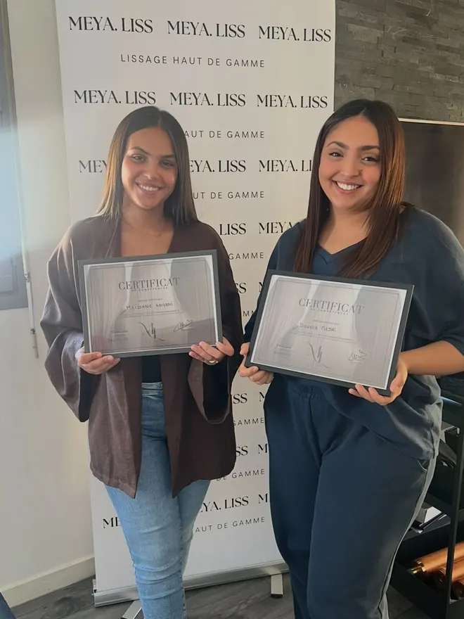 Stagiaire certifiée à l'issue de la formation Meya Liss