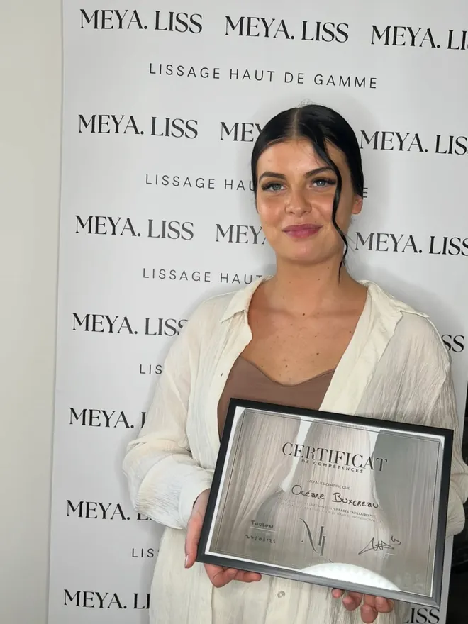 Stagiaire certifiée à l'issue de la formation Meya Liss