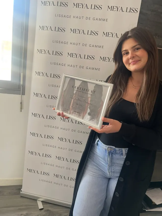 Stagiaire certifiée à l'issue de la formation Meya Liss